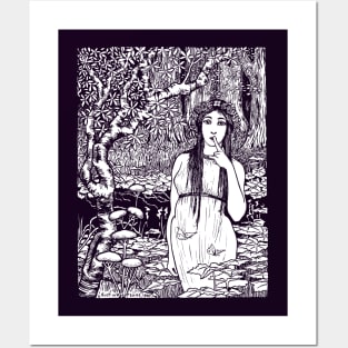 Woman in a Magical Forest (for dark clothing) Posters and Art